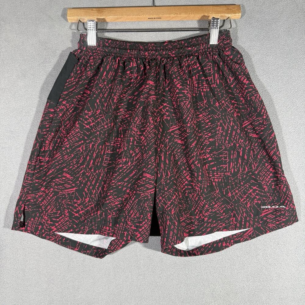 BOA Red Small 6.5" Lined Running Shorts Stretch Adjustable Waist Performance